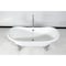 Aqua Eden Clawfoot Bathtubs, 71.63 L, 29.75 W, White/Brushed Nickel, Cast Iron VCTNDS7231NL8 - alternate 2